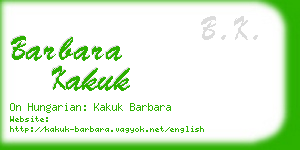 barbara kakuk business card